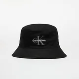 MONOLOGO EMBROIDERY BUCKET HAT Crna