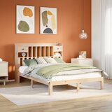 vidaXL Knjižna postelja brez vzmetnice 135x190 cm trdna borovina Cene