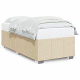 Maison Chic Posteljni okvir - Enojna postelja - Postelja za odrasle brez vzmetnice Cream 90x200 cm Tkanina-J7092, (21759233) Cene