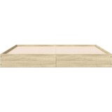 vidaXL Posteljni okvir sonoma hrast 140x200 cm inženirski les | Shoptok.si