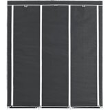  Ormar s pretincima i šipkama, crni, 150x45x175 cm, tkanina | Eponuda.com
