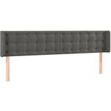 The Living Store vzglavje z ušesi temno sivo 183x16x78/88 cm žamet - vzglavje, (21418872) | Shoptok.si