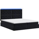  Krevet od pjene s madracem i LED-om Crna 160 x 200 cm Baršun | shoptok.hr
