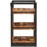 vidaXL Nočna omarica 2 pcs Rjava in črna Reclaimed Trdo Les | Shoptok.si