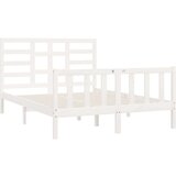  Okvir za krevet od masivne borovine bijeli 120 x 200 cm | shoptok.hr
