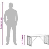 Vanjski stol Crna 80 x 40 x 40 cm PE Rattan i Staklo - Crna | shoptok.hr