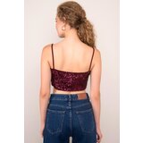 Fashion Hunters BSL Maroon short top pink | crveno crveno | ePonuda.com