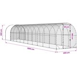 Kokošinjac Srebrna 1200 x 200 x 200 cm Pocinčani čelik | shoptok.hr