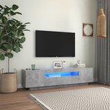 vidaXL TV ormarić s LED svjetlima siva boja betona 160 x 35 x 40 cm Cijene