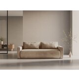 Cosmopolitan Design Svjetlo smeđa baršunasti sklopiva/s prostorom za odlaganje sofa 238 cm Belfast – | shoptok.hr