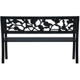  Vrtna klupa 125 cm crna čelična | shoptok.hr