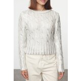 Trendyol Stone Wide Pattern Foil Printed Knitwear Sweater | Eponuda.ba