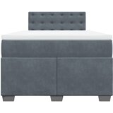Box spring krevet s madracem tamnosivi 120 x 200 cm baršunasti | shoptok.hr