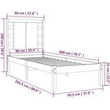  Posteljni okvir iz trdne borovine 90x200 cm, (20684789) | Shoptok.si