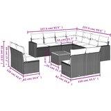  12-dijelni set vrtnih sofa od poliratana s jastucima crni | shoptok.hr