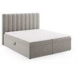 Milo Casa sivi boxspring krevet s prostorom za pohranu 180x200 cm gina – Cijene