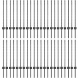 vidaXL ograjne palice 44 kos U-kanal siva 120 cm jeklo | Shoptok.si