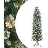  Umjetno vitko božićno drvce Zelena i bijela 180 cm | shoptok.hr