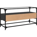 TV ormarić sa staklenom površinom crni 98 x 35 x 51 cm drveni | shoptok.hr