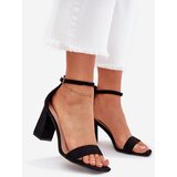 Boto Ladies Heeled Sandals Made Of Eco Suede Black Elirae | shoptok.hr