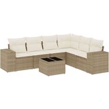 vidaXL 7-dijelni set vrtnih sofa od poliratana s jastucima bež | shoptok.hr