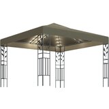  Paviljon z LED lučkami 3x3 m taupe | Shoptok.si