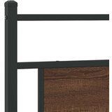  Posteljno vzglavje rjavi hrast 107 cm inženirski les in jeklo, (21829241) | Shoptok.si