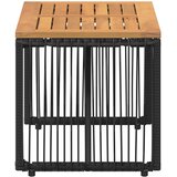 Vanjski stol Crna i smeđa 80 x 40 x 40 cm poliratan | shoptok.hr