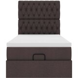  Otomanski krevet s madracem tamnosmeđi 90x200 cm tkanine | shoptok.hr