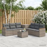  Set sofe 8 kom. Siva i tamno siva Poli Rattan i čelik | shoptok.hr