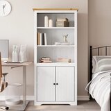  The Living Store Knjižna omara BODO bela in rjava 82x40x173 cm trdna borovina - Knjižna Omara, (21555012) | Shoptok.si
