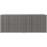  Vrtni ormarić za pohranu sivi 198x55 5x80 cm od poliratana | shoptok.hr