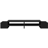  Stalak za monitor sa spremištem crni 100 x 27 x 15 cm drveni | shoptok.hr