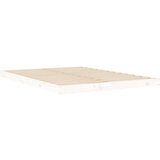  Posteljni okvir bel 135x190 cm trdna borovina, (20727184) | Shoptok.si
