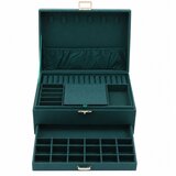  Elegantna kutija za nakit 24,5 x 17 x 11,5 cm - zelena | Shoptok.si