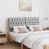  Tapecirani uzglavlje Svijetlo siva 135 cm Čvrsto borovo drvo | shoptok.hr