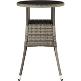 Vrtni stol Ø 60 x 75 cm od kaljenog stakla i poliratana sivi | shoptok.hr