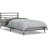 vidaXL Posteljni okvir siva sonoma 90x190 cm inženirski les in kovina, (21142791) | Shoptok.si