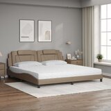 Krevet Viana s madracem cappuccino 200x200cm umjetna koža Slike