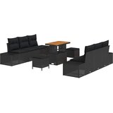  Sjedeća garnitura za vrt 9 kom. Crna poliratan 239 x 62 x 85 cm | Shoptok.si