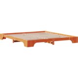  Krevetna konstrukcija Ulaštena smeđa Masivno drvo 200 x 200 cm | shoptok.hr
