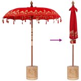  Balineški Parasol Crvena 180-190 cm Pamuk solidno drvo | shoptok.hr
