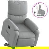 Maison Chic Naslanjač - Relax naslanjač s funkcijo vstajanja svetlo sivo blago, (22040269) | Shoptok.si