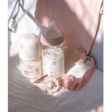 Suavinex Wonderland SX Pro Physiological Anti-Colic Glass staklena bočica za bebe +0 SF Cream Flower 120 ml | shoptok.hr