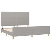  Posteljni okvir z vzglavjem svetlo siv 180x200 cm blago, (20788103) | Shoptok.si