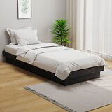 The Living Store Posteljni okvir siv iz trdnega lesa 75x190 cm - Posteljni Okvir, (21528147) | Shoptok.si