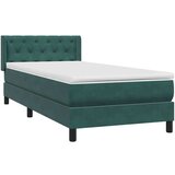 Box Spring krevet s madracem tamnozeleni 80x220 cm baršun | shoptok.hr