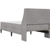  Okvir kreveta s madracem Svijetlo siva 90 x 190 cm Baršun | shoptok.hr