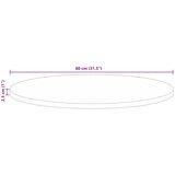 Stolna ploča Ø 80 x 2,5 cm okrugla od masivnog obnovljenog drva | shoptok.hr
