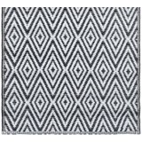 vidaXL Vanjski tepih bijelo-crni 160 x 230 cm PP | shoptok.hr